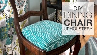 How to Reupholster Dining Chairs  DIY Tutorial [upl. by Albertina581]