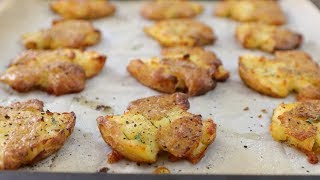 Crispy Smashed Potatoes Recipe [upl. by Wiburg925]