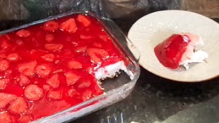 Vinnies Vittles Strawberry Pretzel Salad [upl. by Neelyaj32]