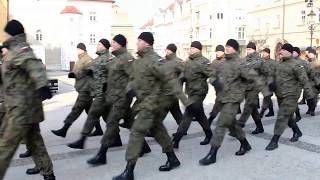 Przemarsz amerykańskich i polskich żołnierzy przez bolesławiecki Rynek [upl. by Goober]