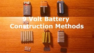 Different Construction Methods of 9 Volt Batteries [upl. by Enneiluj315]