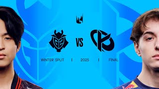 G2 vs KC  2025 LEC Winter Split Playoffs  Split Final [upl. by Sisile]