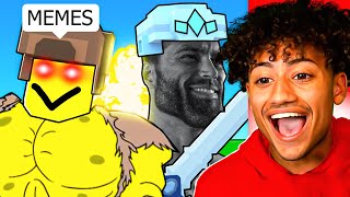 REACTING To The FUNNIEST Roblox Bedwars MOMENTS [upl. by Alimak]