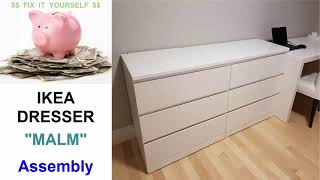 IKEA quotMALMquot Dresser Assembly [upl. by Enialedam]