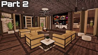 Bloxburg Modern Luxury Mansion Speedbuild Part 25 Interior [upl. by Leipzig315]