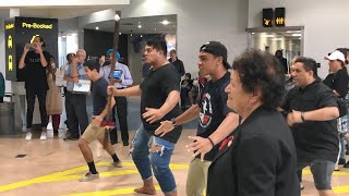 Alex Aiono gets a warm welcome at Auckland airport [upl. by Ramso795]