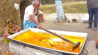 INDIAN Jaggery Making Process in Village  Jaggery Production [upl. by Jaymie]