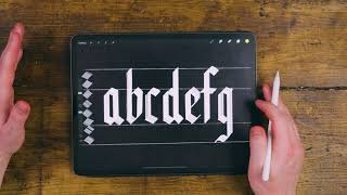 Black Letter Gothic Calligraphy Tutorial 2020 [upl. by Nwahsyar235]