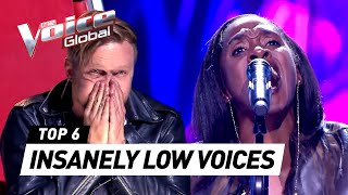 Most UNEXPECTED LOW amp DEEP VOICES in The Voice [upl. by Zolner]