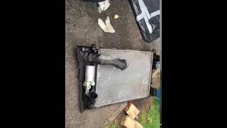 How to remove the leaking radiator on 201018 Volvo XC60 Part 3 [upl. by Frannie]