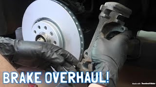 Saab 95 Full Brake Replacement DIY [upl. by Wilfreda]