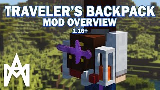 Minecraft  Travelers Backpack Mod Overview 116118 [upl. by Adnamor]