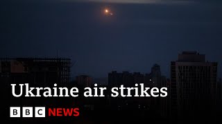 Ukraine war Russia launches wave of air strikes  BBC News [upl. by Yrailih]