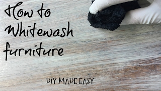 How to Whitewash furniture TutorialDIY made Easy® [upl. by Horwath]