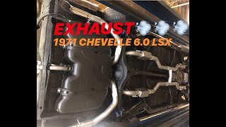 1971 Chevelle Exhaust 3”  Spintech 9000 Mufflers  60 LS Swap [upl. by Iviv]