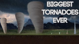 Largest Tornadoes Size Comparison [upl. by Arney]