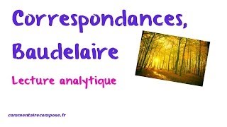 correspondances baudelaire analyse [upl. by Nyar965]