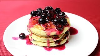 How to Make Blueberry Pancakes with Blueberry Syrup [upl. by Alyat]