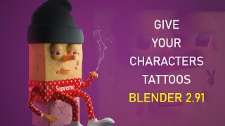 Quickly Add Tattoos To Your Characters Blender 291 Tutorial [upl. by Kalasky906]