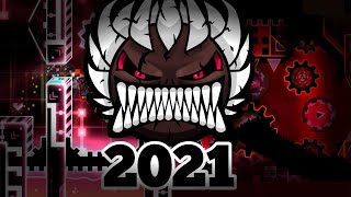 TOP 5 HARDEST DEMONS UPDATED  Geometry Dash 2021 [upl. by Lemal]