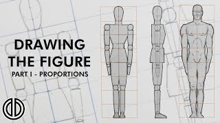 Drawing the Human Figure  Proportions  Tutorial PART I [upl. by Dlorrej]