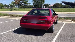 Foxbody Mustang Exhaust with Spintech 9000 mufflers LMR Headers BBK HPipe [upl. by Cissie122]