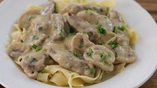 Beef Stroganoff Recipe  How to Make Beef Stroganoff [upl. by Farley]