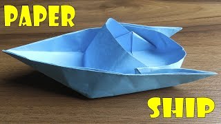 Como Hacer un Barco de Papel Fácil Origami  How to make a Paper Ship [upl. by Zsuedat382]