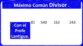 Máximo Común Divisor [upl. by Haleigh]