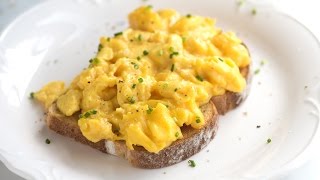 Perfect Creamy Scrambled Eggs Recipe [upl. by Enilamme]