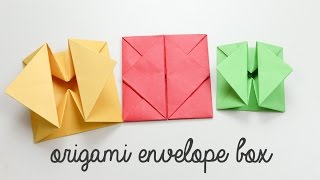 Origami Envelope Box Tutorial  DIY  Paper Kawaii [upl. by Husch89]