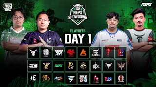 PUBG Mobile NEPX Showdown  Play Offs Day 1 [upl. by Pierson598]