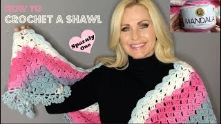 💖 How to Crochet A Beautiful Shawl 💖 Tutorial [upl. by Harley]