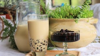 Bubble Milk Tea Recipe w Tapioca Pearls [upl. by Rothberg]