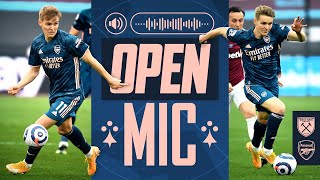 OPEN MIC  Martin Odegaard  West Ham vs Arsenal 33  Compilation [upl. by Kilk601]