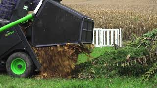 Etesia Hydro 80 Ride on Mower Collecting Leaves [upl. by Yliak]