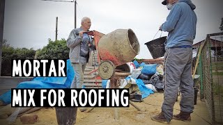 Roof mortar mix ratio  tiles  verge  ridge  DIY [upl. by Compton112]