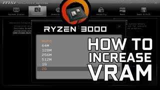 How to increase VRAM  Ryzen 5 3400G amp Ryzen 3 3200G Tutorial [upl. by Ballman]