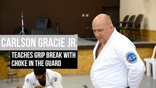 Carlson Gracie Jr teaches grip break with choke in the guard [upl. by Storm688]