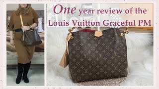 💛 Louis Vuitton Graceful PM  One year review 🤩 [upl. by Huntington]