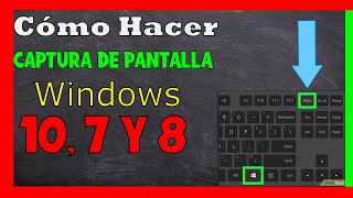 Como Tomar Captura de Pantalla en Computadora ✅ Windows 10 Windows 7 y 8 [upl. by Nidraj]