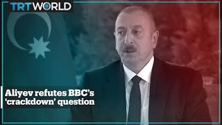 Azerbaijani president responds to BBC’s crackdown claims [upl. by Sparrow]