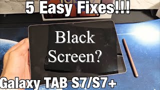 Galaxy TAB S7S7 How to Fix Black Screen 5 Easy Fixes [upl. by Dewhirst]