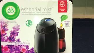 AIR WICK ESSENTIAL MIST OIL DIFFUSER KIT PRODUCT REVIEW [upl. by Lerrad]