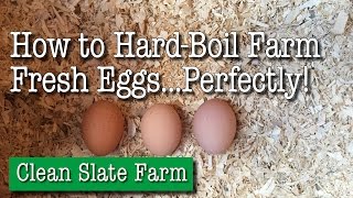 How to HardBoil Farm Fresh Eggs Perfectly [upl. by Notyarb418]