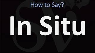 How to Pronounce In Situ CORRECTLY [upl. by Hobie]