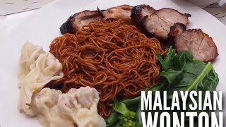 SUPER GOOD Malaysian Style Black Wonton Noodles Recipe [upl. by Oelc]