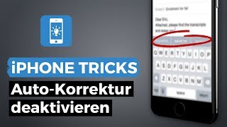 iPhone Auto Korrektur ausschalten und deaktivieren  iPhoneTricksde [upl. by Anyela]