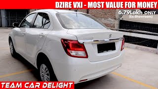 Dzire VXI 2021  Detailed Review with On Road Price  Maruti Suzuki Dzire 2021 Facelift  AMT [upl. by Dur]