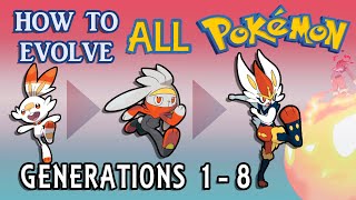 How To Evolve All Pokémon All Generations 18 [upl. by Attennyl407]